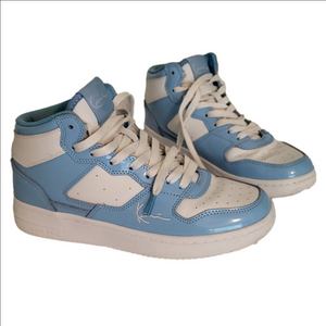 Karl Kani RARE Light Blue & White Platform Streetwear Hi Top Sneakers Size 9
